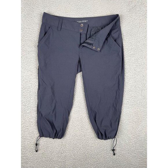 Eddie Bauer Womens Capri Pants Omni-Shield Lightweight Dark Smoke Gray 6 - Picture 1 of 10